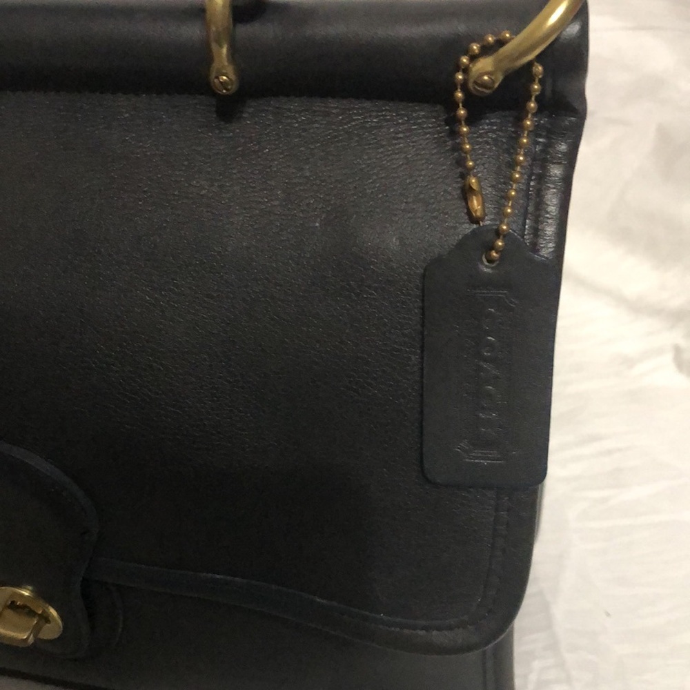 Coach Vintage Willis 9927 Blue/ Black Satchel - Picture 13 of 16